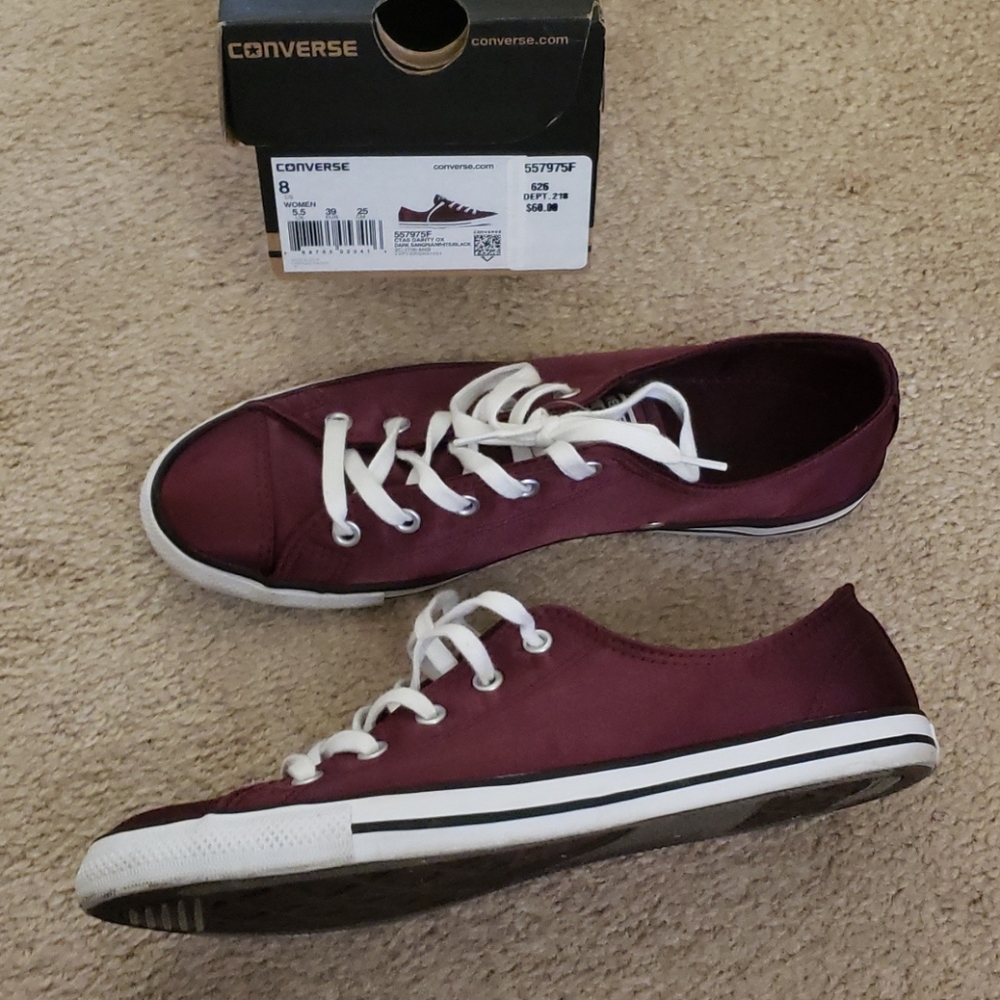 Dark Sangria Satin Converse